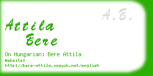 attila bere business card